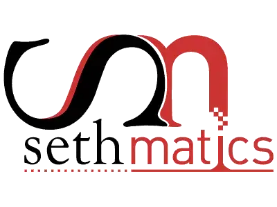 Sethmatics logo designed by Seth Carstens in Adobe Illustrator